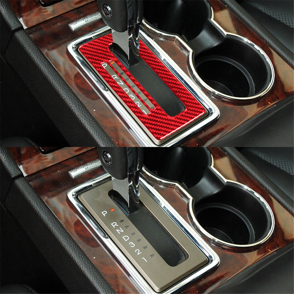 CD Player Radio Panel Trim Cover Carbon Fiber Decor For 350Z 2006-09 Red v