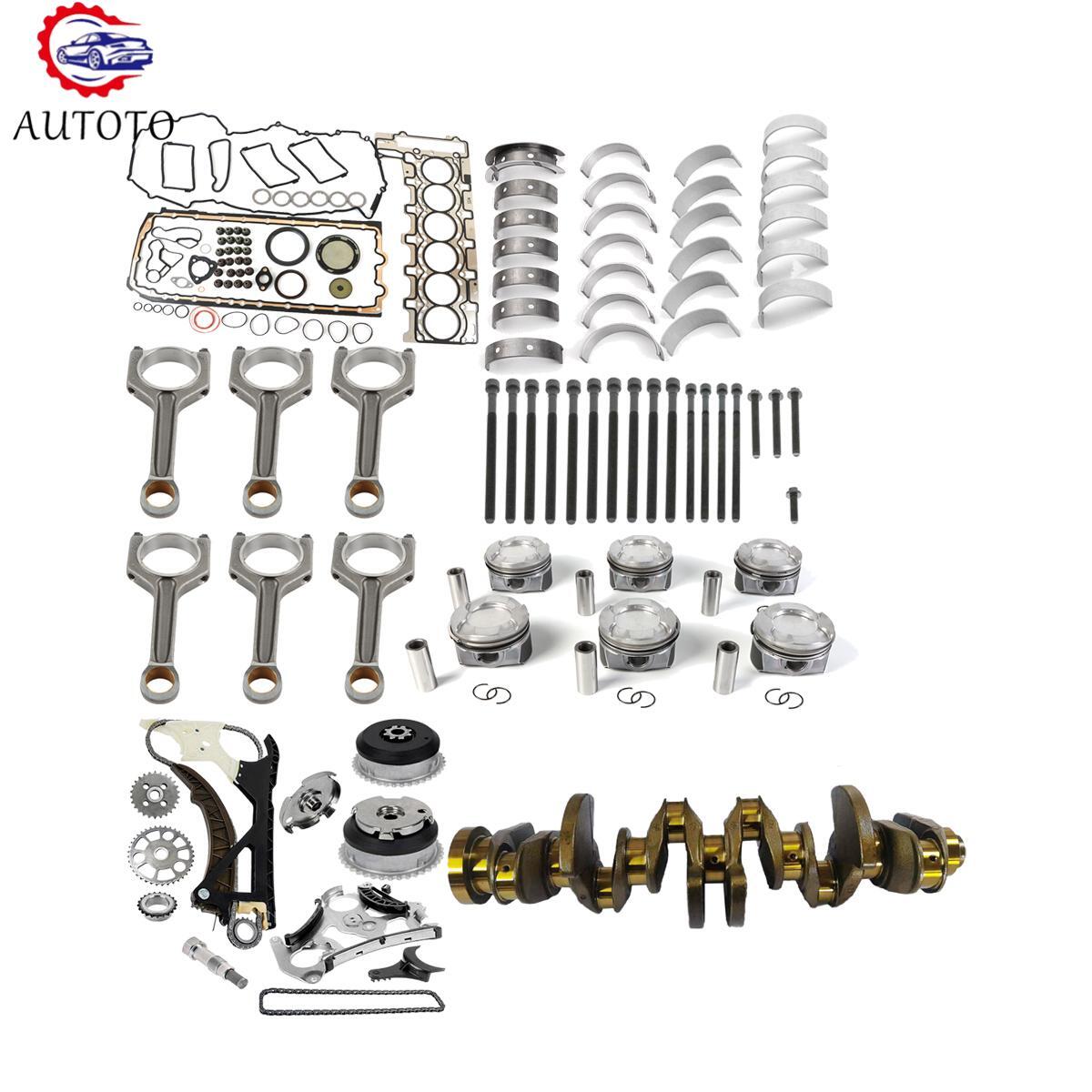 N55 3.0L Engine Rebuild Set Crankshaft 11217580483 Bearings Timing Chain for BMW