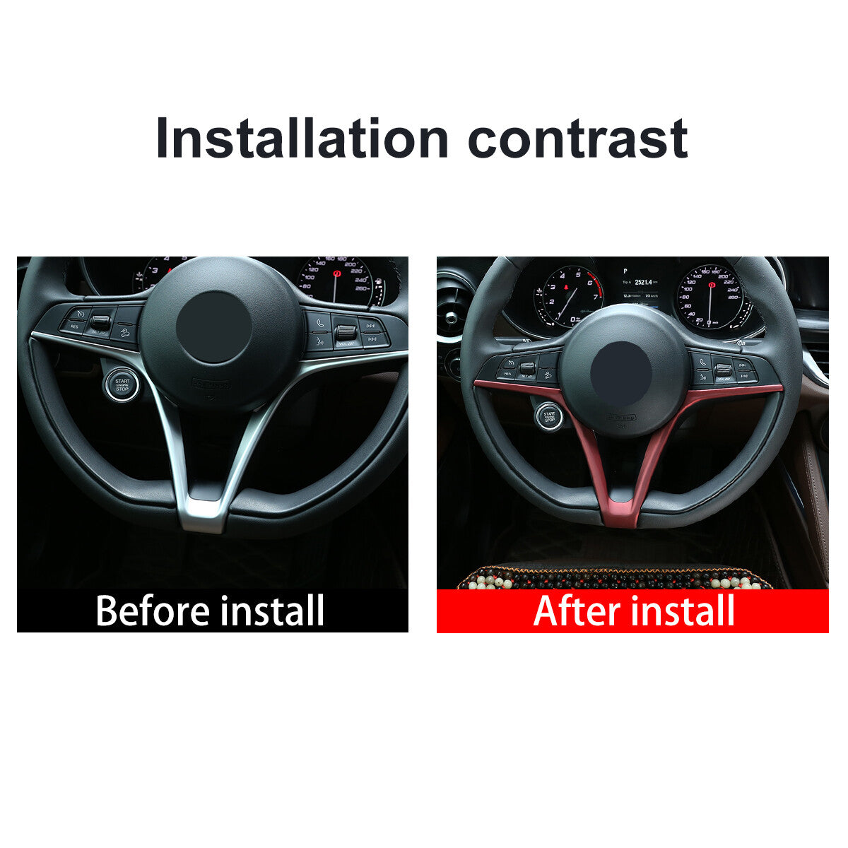 Gloss Black Front Bumper Fog Light Eyebrow Cover Trim for Honda Pilot 2019 - 2022- v