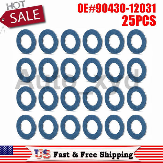 25-piece pack of drain plug gaskets for washing machine shredder 90430-12031 suitable for Toyota for Corolla Mattix Q