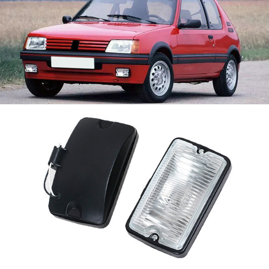 Par de luces antiniebla delanteras de lente clara para for PEUGEOT 205 GTI CTI 106