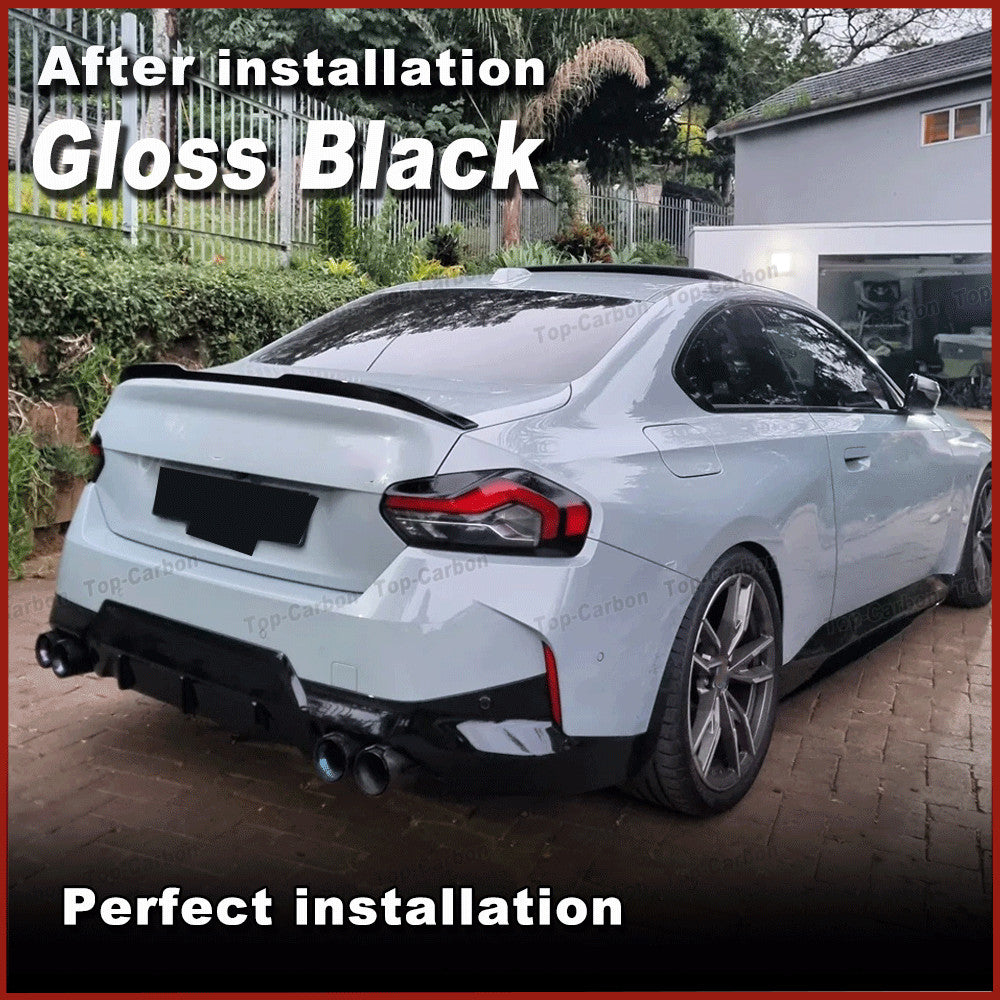 for BMW G42 230i M240i G87 M2 Coupe 2021-23 Gloss Black Rear Trunk Spoiler Wing