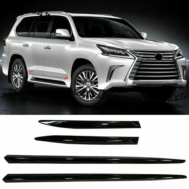 for LEXUS LX570 2016-21 piano black Side Door Molding Body Cover protection Trim