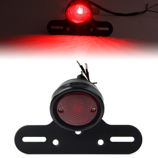 Motor Taillight Black 14 License Plate Brake Light Fit for Harley Cruise Prince Q