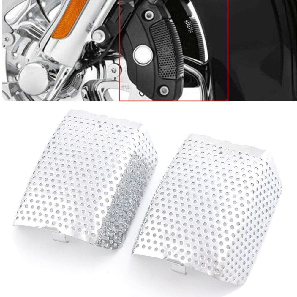 Chrome front brake caliper insert kit protector for Harley-Davidson Touring models - n
