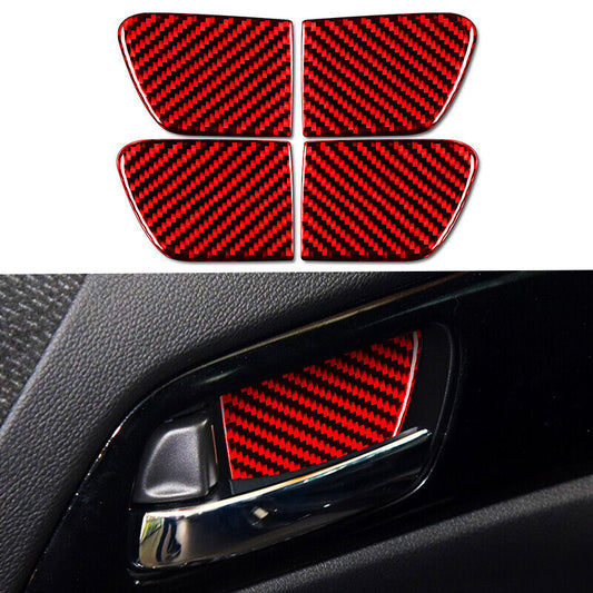 Real Carbon Fiber Car Interior Door Handle Cover Trim for Honda Accord 2014-2017