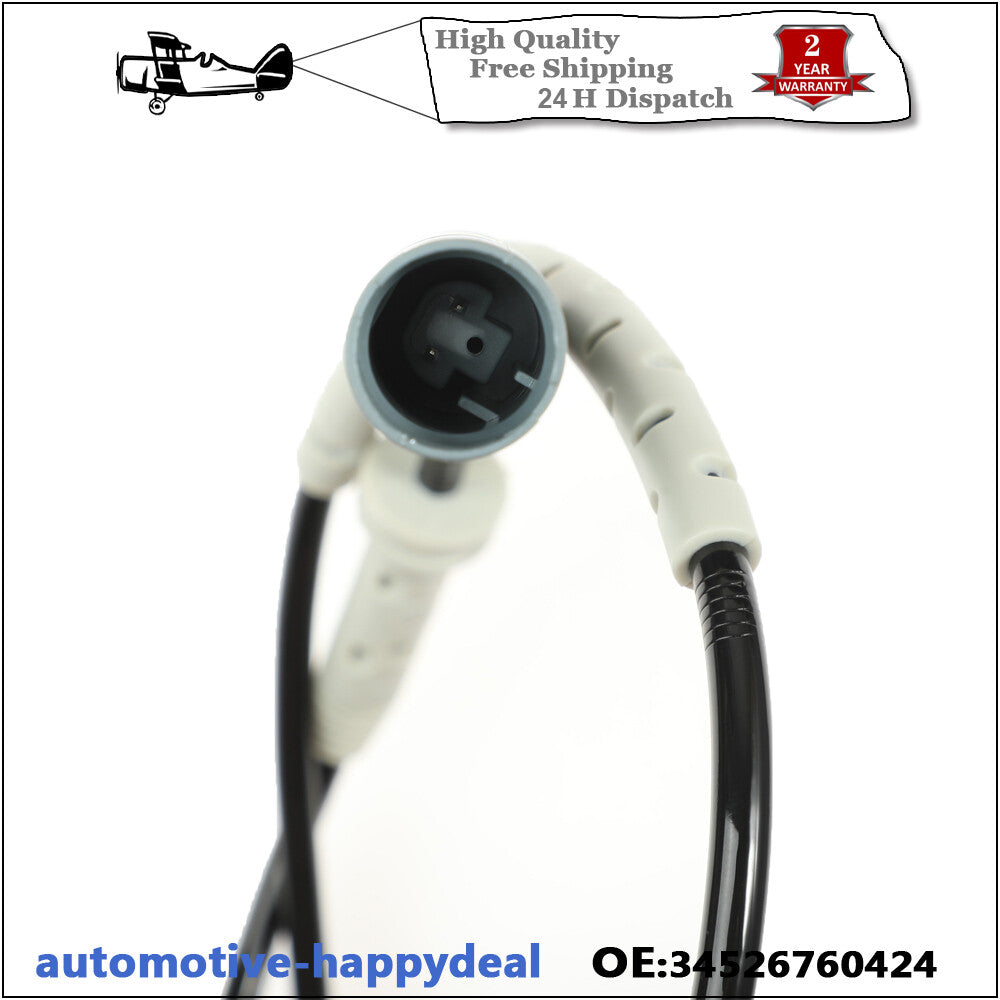 2x Front ABS Wheel Speed Sensor for BMW 1 3 Series E81 E90 E91 34526760424 05-14