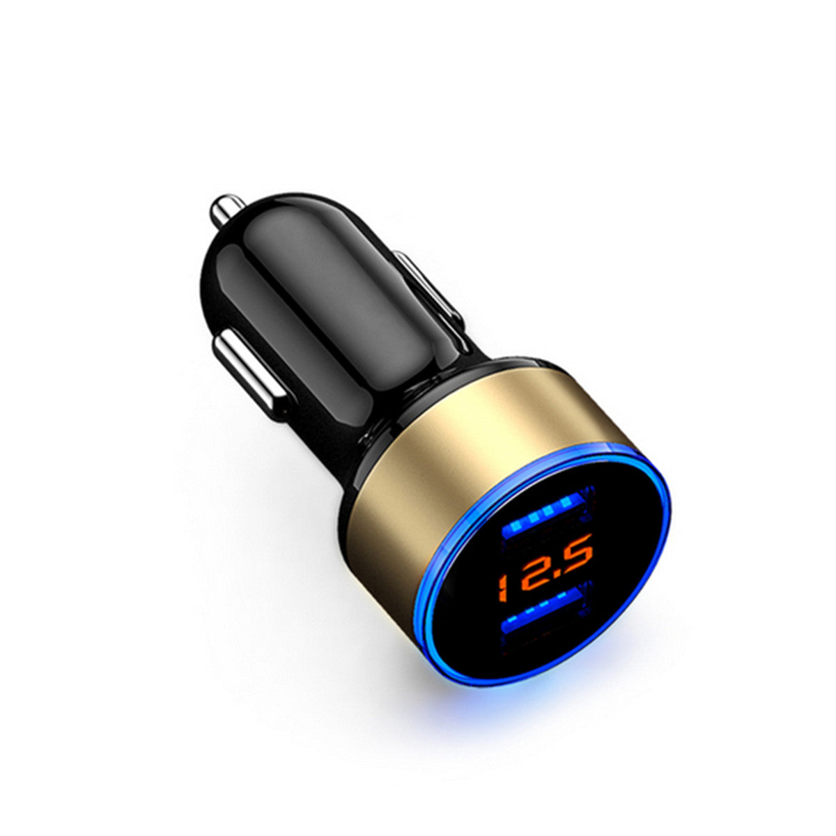 Dual USB Car Fast Charger Socket Power Outlet Adapter LED Voltmeter Waterproof