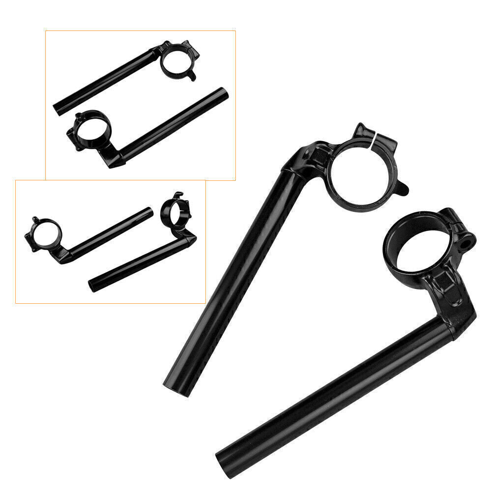 for Honda CBR600RR 2007 2008 2009 2010 12 Black 2x Motorcycle Clip On Handlebar Q