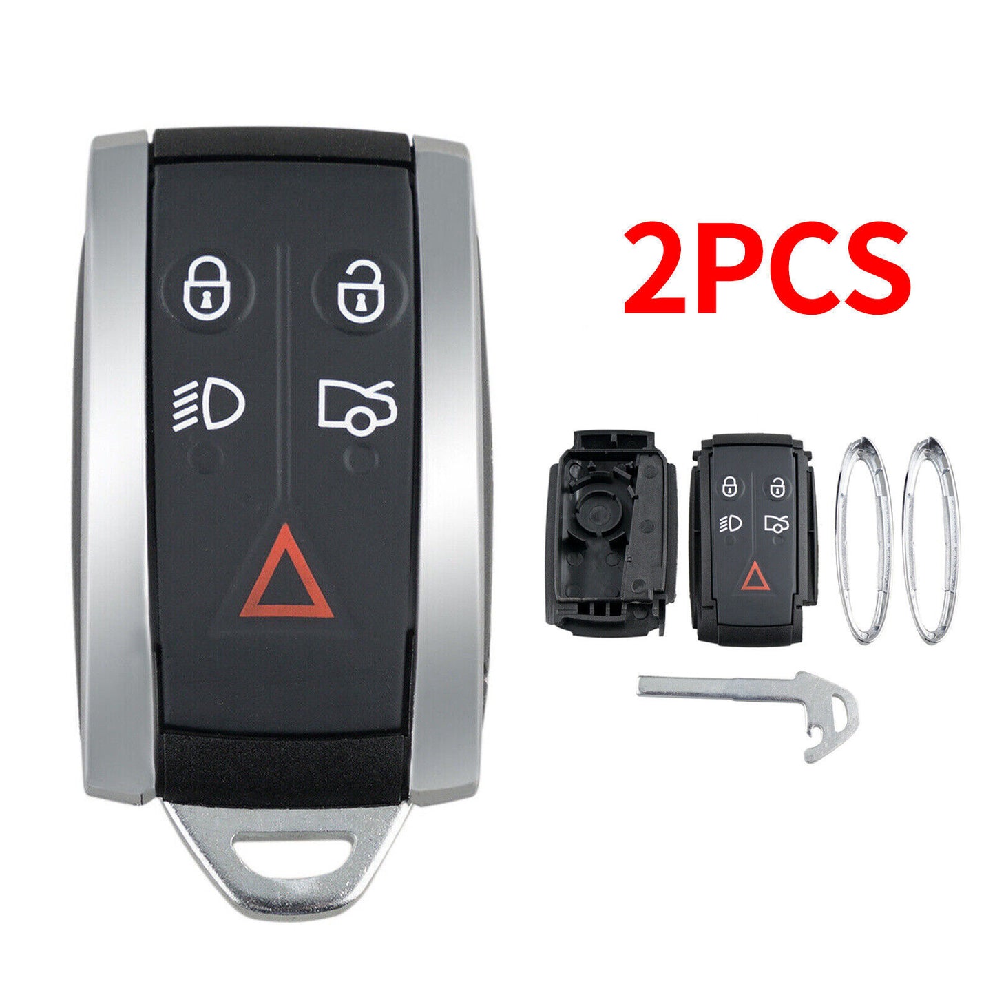 2 Replacement Parts Remote Keychain Shell for 2009-2012 for Jaguar XF, XK, XKR Q