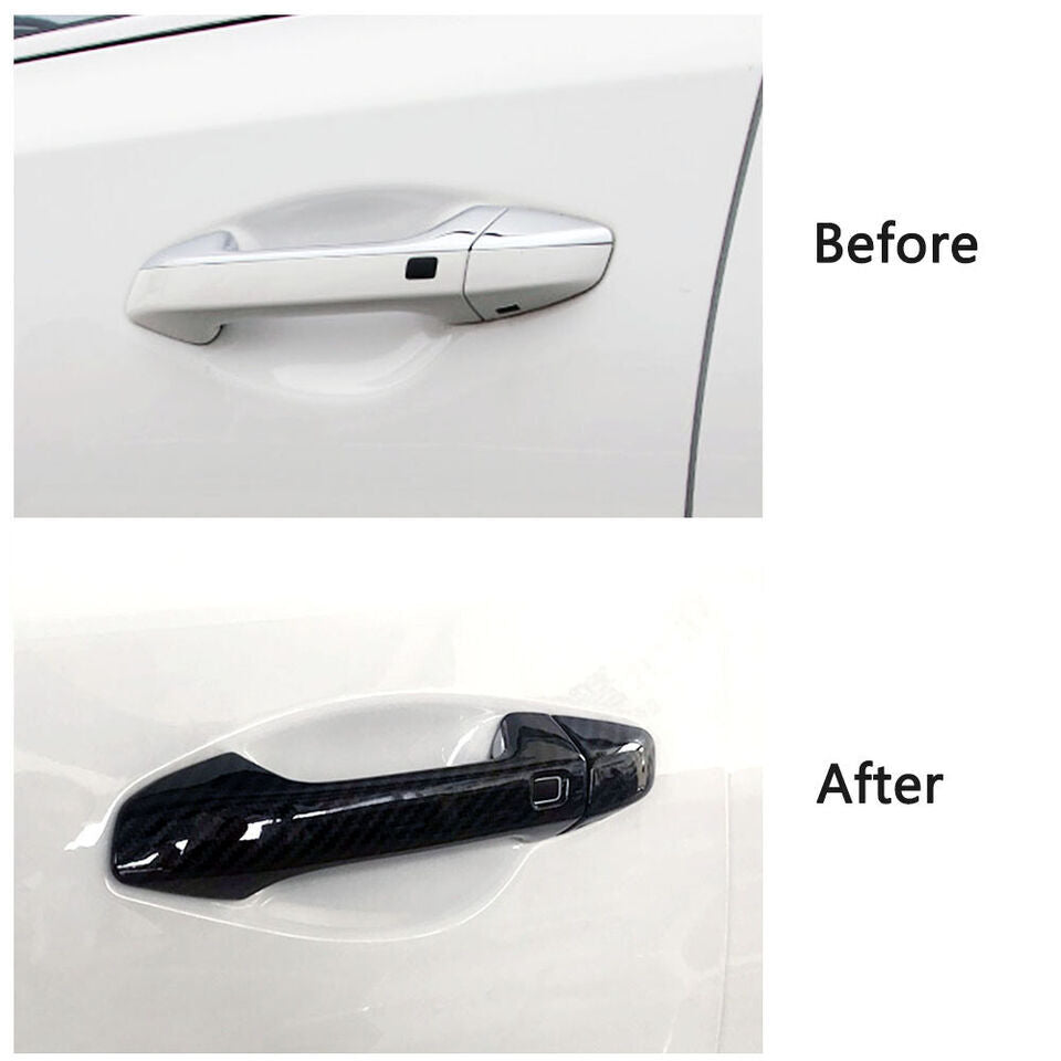 Carbon Fiber ABS Outdoor Handle Cover Trim for Kia Forte/K3 2019-2022 2023