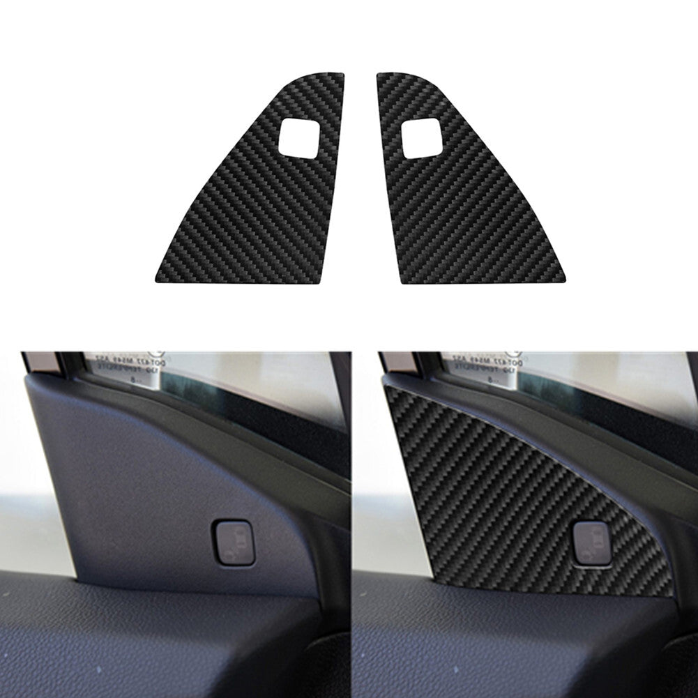 2Pcs Carbon Fiber Door Handle Decorative Cover Trim for Mustang 2005-2009 v