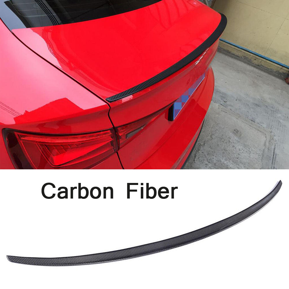 for Audi A3 S3 8V Carbon Fiber Rear Trunk Spoiler Boot Lip Wing Sedan 2014-2016