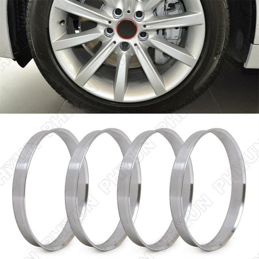 Wheel Hub Centric Rings 72.6mm to 74.1mm Dia Adapter Aluminum Alloy 4Pcs for BMW Q