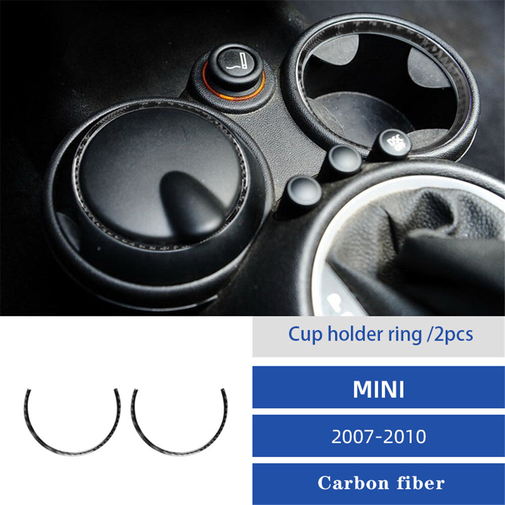 2007-2010 Carbon Fiber Indoor Center Water Cupoler Cover Trim for Mini Cooper