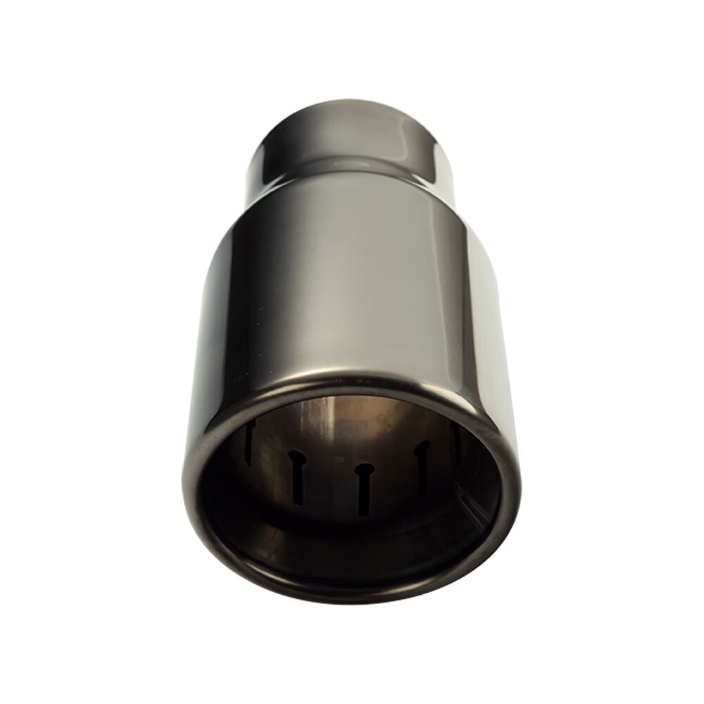 2.5'' Inlet Universal Welding Tail Tip Exhaust Tips 3.5'' Outlet Black 180mm Tip