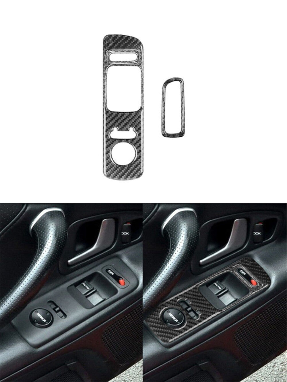 Window Button Switch Frame Trim Cover Carbon Fiber for Honda S2000 2000-2009 New n
