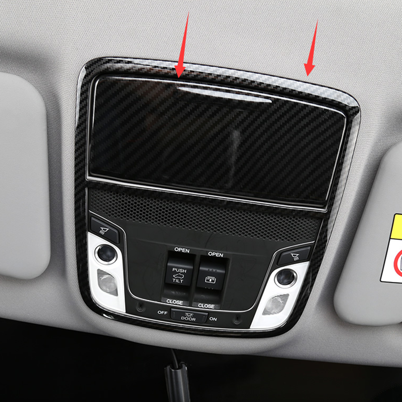 for Honda CR-V 2017-2022 Carbon Fiber Car Front Reading Light Lamp Cover Trim 2x