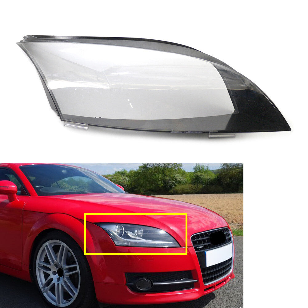 Car Headlight Lens Lampshade Indicator Lamp Cover for Audi TT Roadster 2008-14