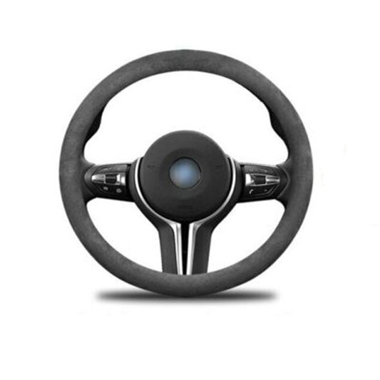 Car steering wheel cover with good breathability and grip. Car accessory suitable for 15-inch/38-cm wheels.