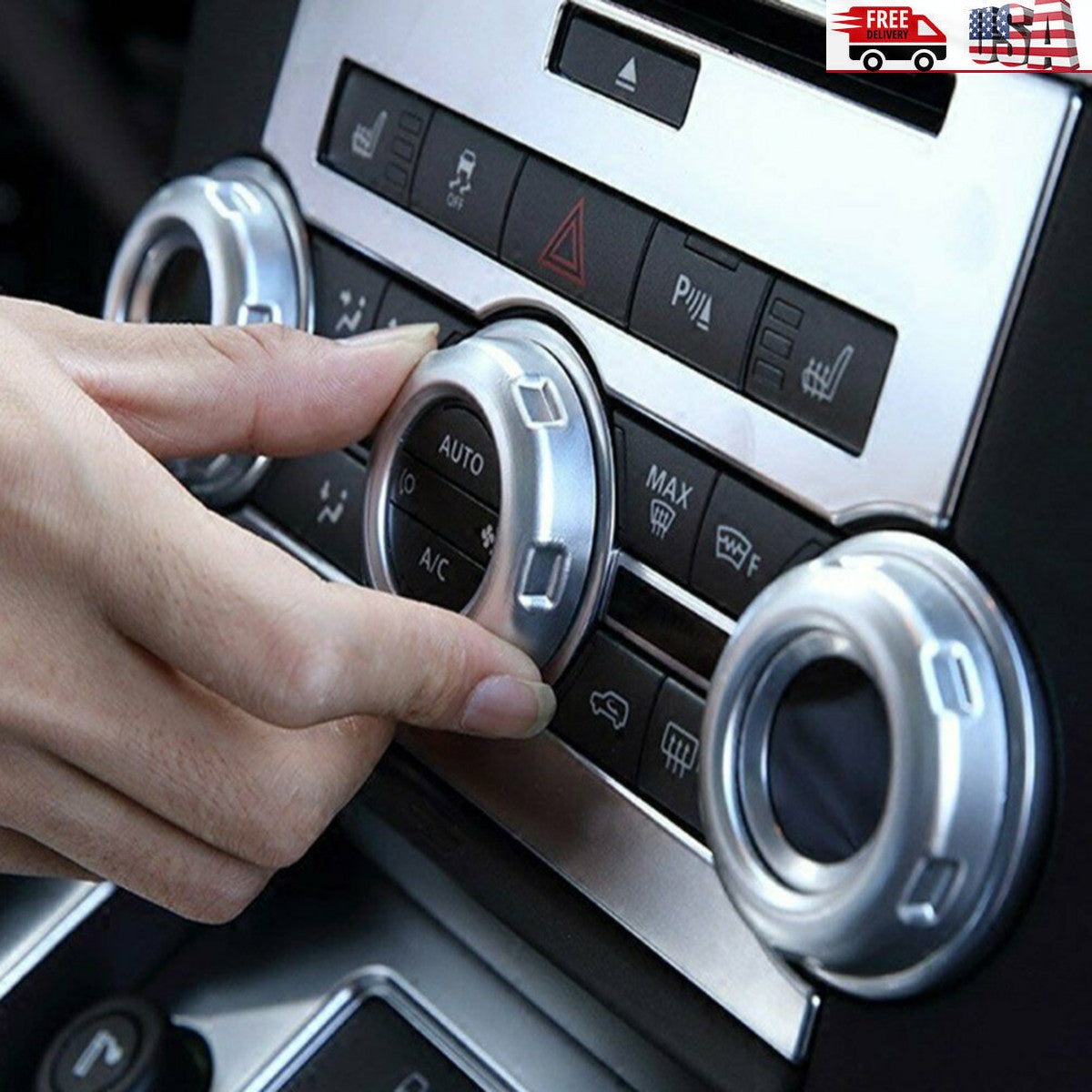 4 Piece Red Interior Alloy Control Air Conditioning Switch Knife Trim for 3 Sereis E90 07-12- v