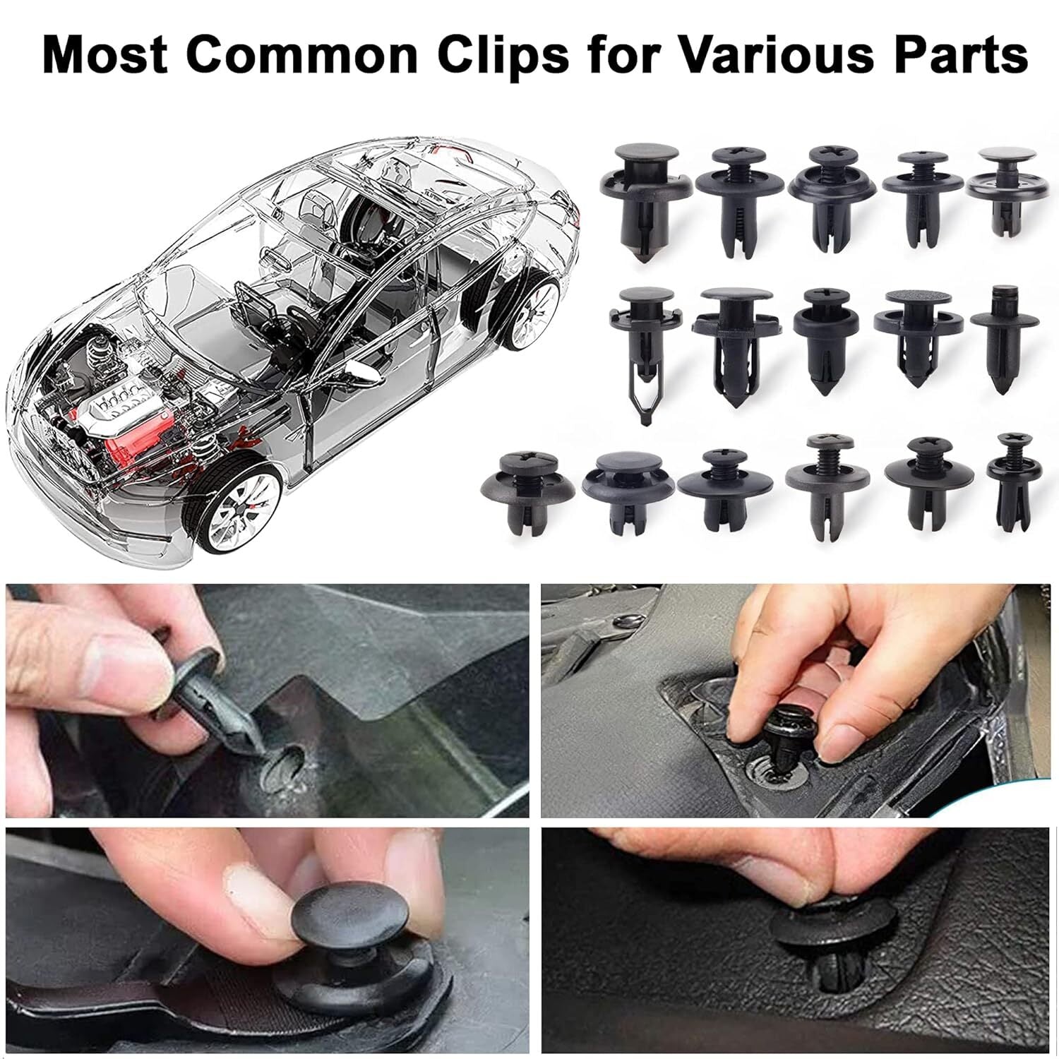 645P Car Body Kit Car Fixture Plastic Clip Fastener Car Push Fixture Clip