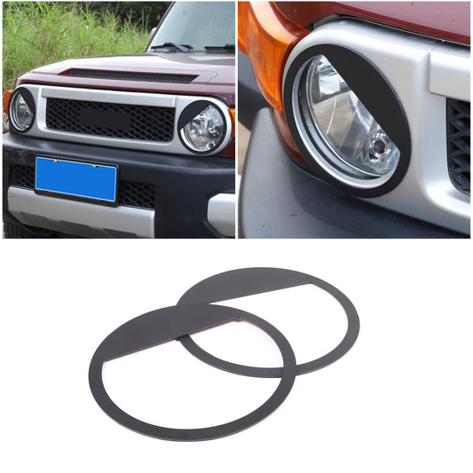 Alloy front angry eye style headlight trim cover for Toyota FJ Cruiser 2X