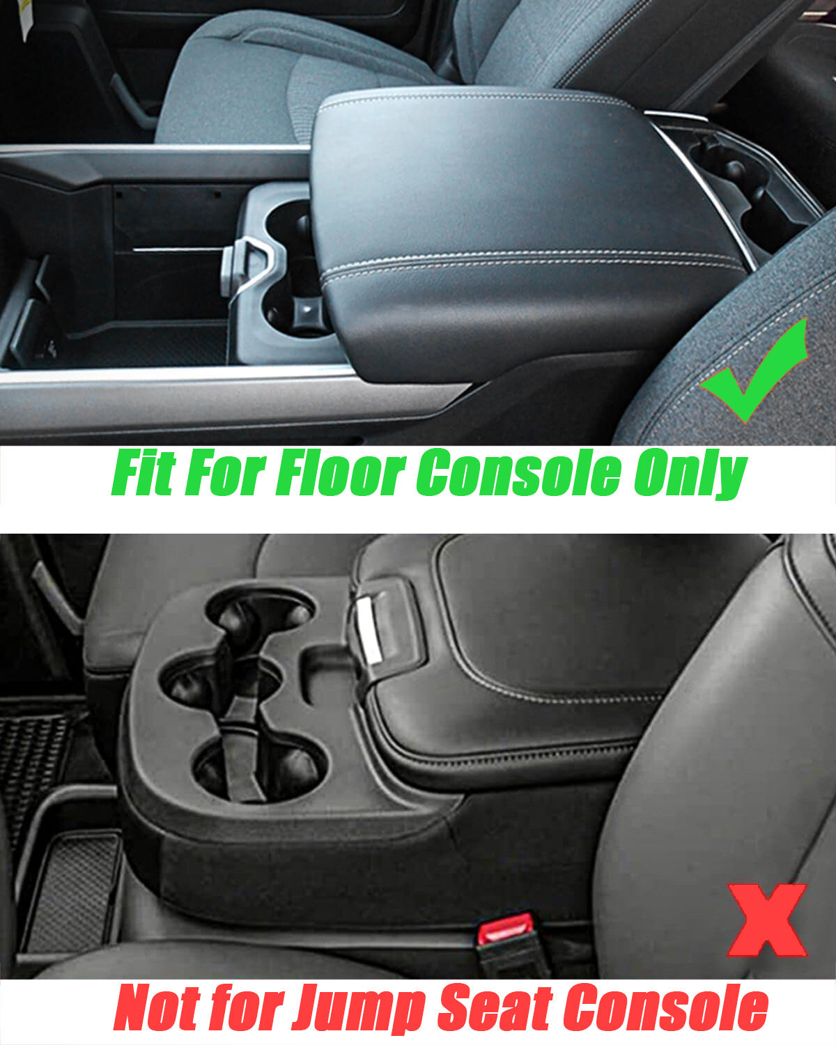 Leather center console armrest gloves suitable for 2019 - 2024 for RAM 1500 2500 cushions n