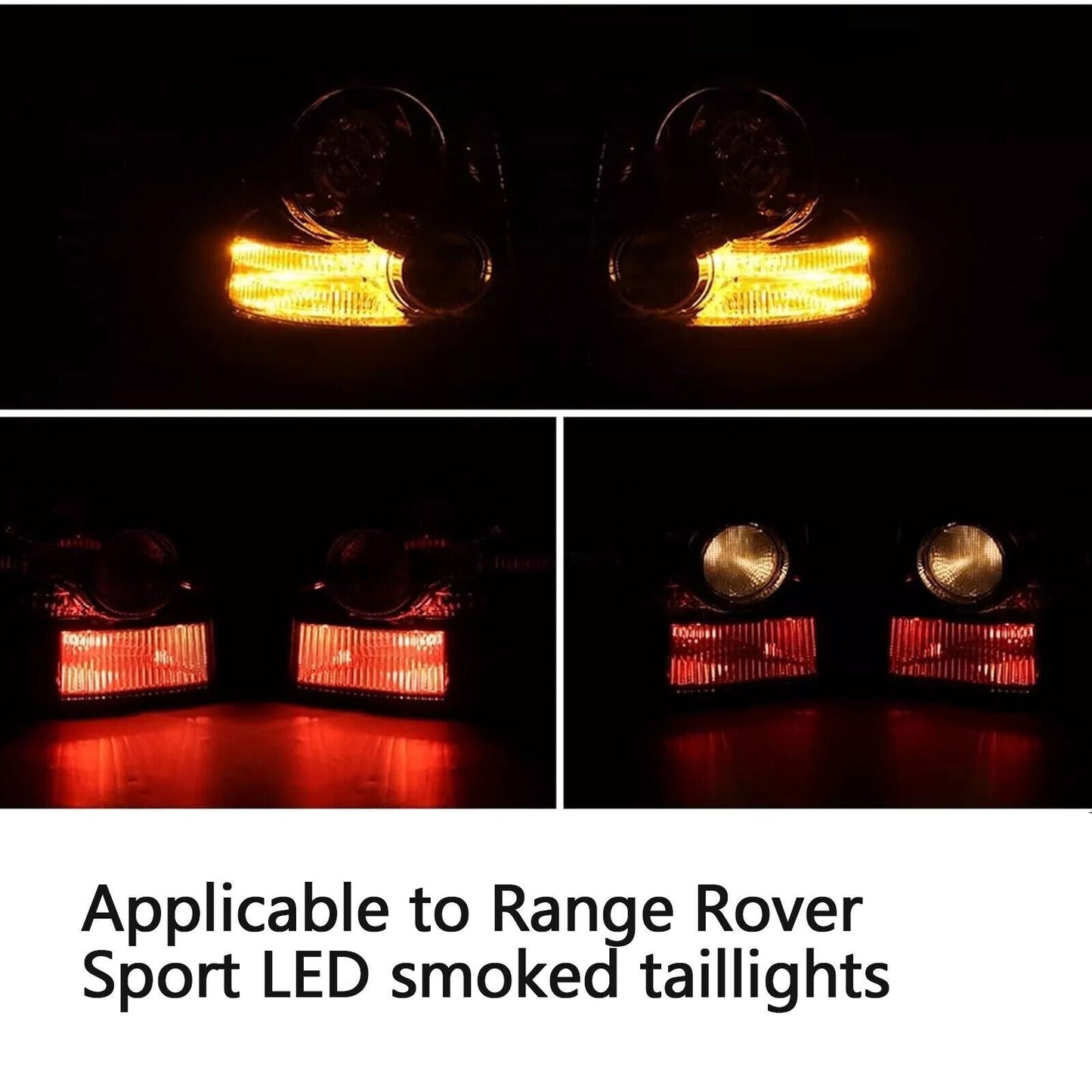Pair Tail Light LED Smoked Brake Rear Lamp For Land for Range Rover Sport 2005-2013