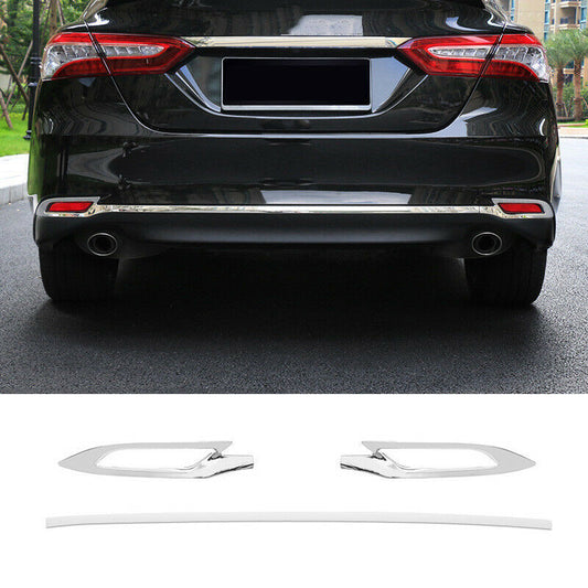 for Toyota for Camry 2018-2023 Chrome Steel Rear Bumper Strip Protector Cover Decor