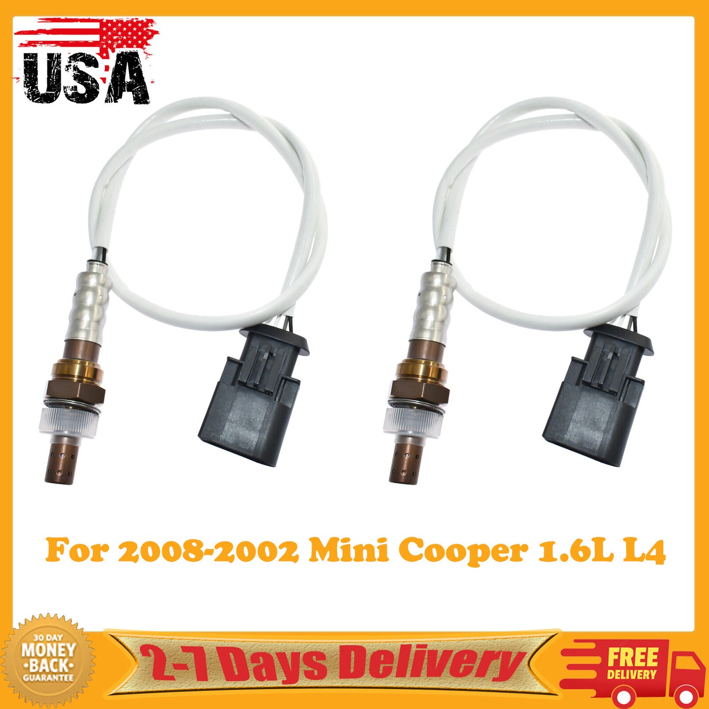 2pcs New Oxygen O2 Sensor For 2008-2002 for Mini Cooper 1.6L L4 11780872674 2344457