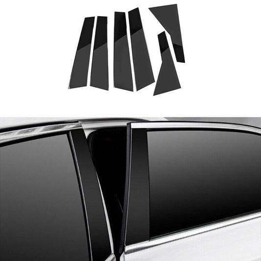 for Cadillac XTS 2013-219 Gloss Black Window BC Pillar Post Molding Cover Trims