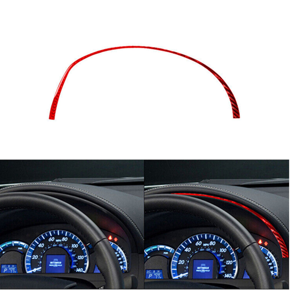 3Pcs Center Console Panel Trim Carbon Fiber Sticker for VW for Passat 2006-2011 Red v