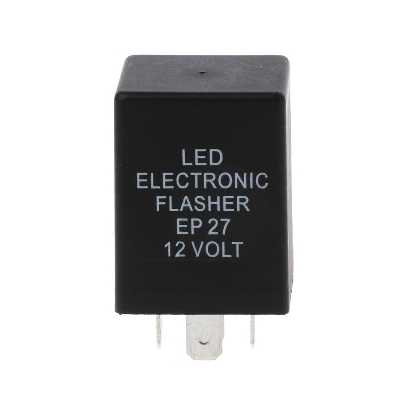 Black 12V 5-Pin EP27 LED Flasher Relay Car Turn Signal Indicator Blinker Flash Q