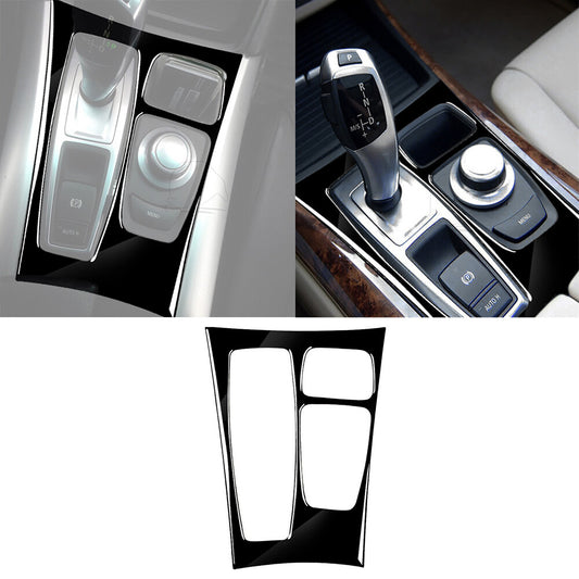 for BMW X5 E70 X6 E71 2008-13 Gloss Black Central Control Gear Shift Panel Cover