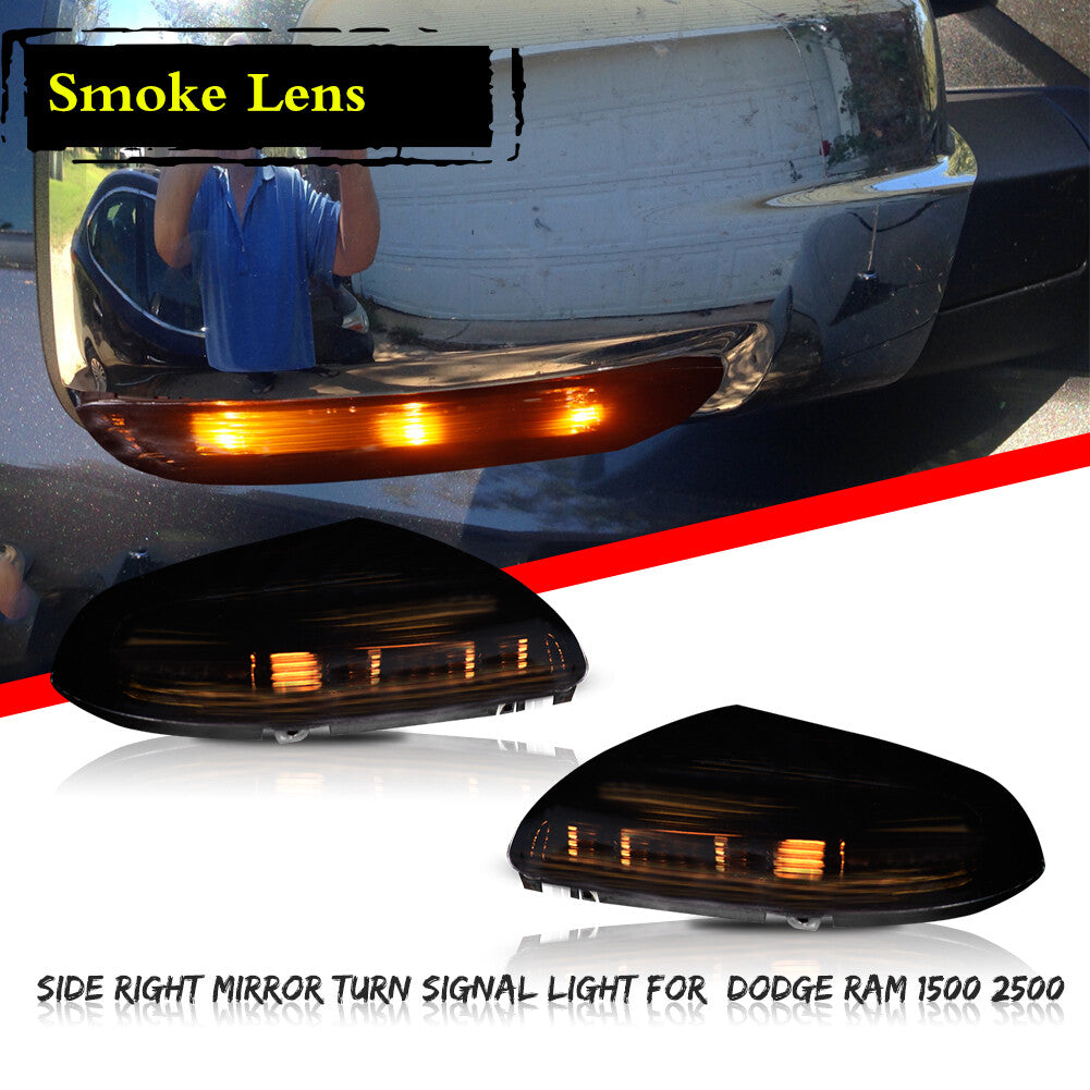 Smoke switch LED mirror signal light suitable for 09-14 for Dodge for Ram 1500&10-14 2500- v
