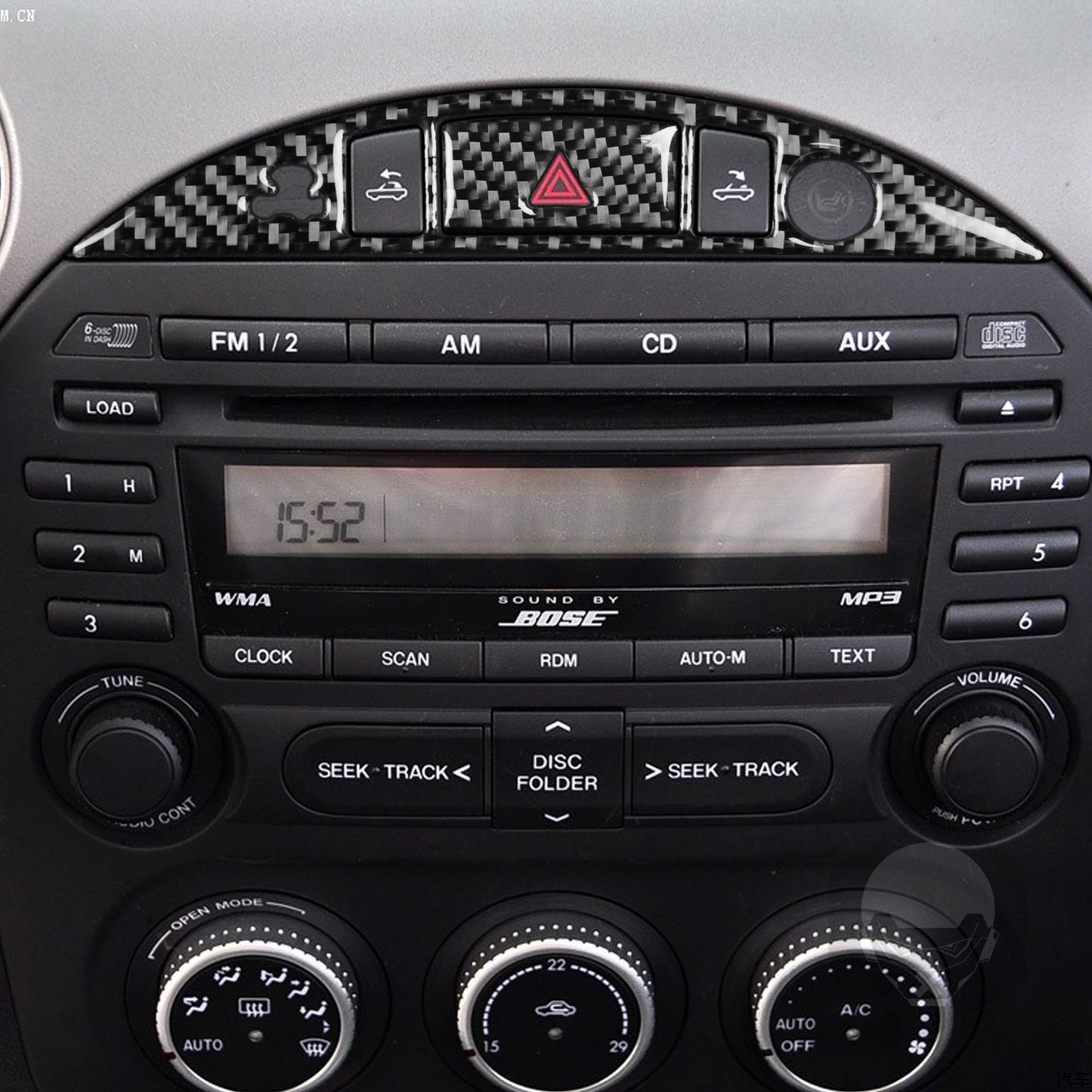 for Mazda MX-5 Miata 2009-2015 Carbon Fiber Emergency Light Button Panel Trim