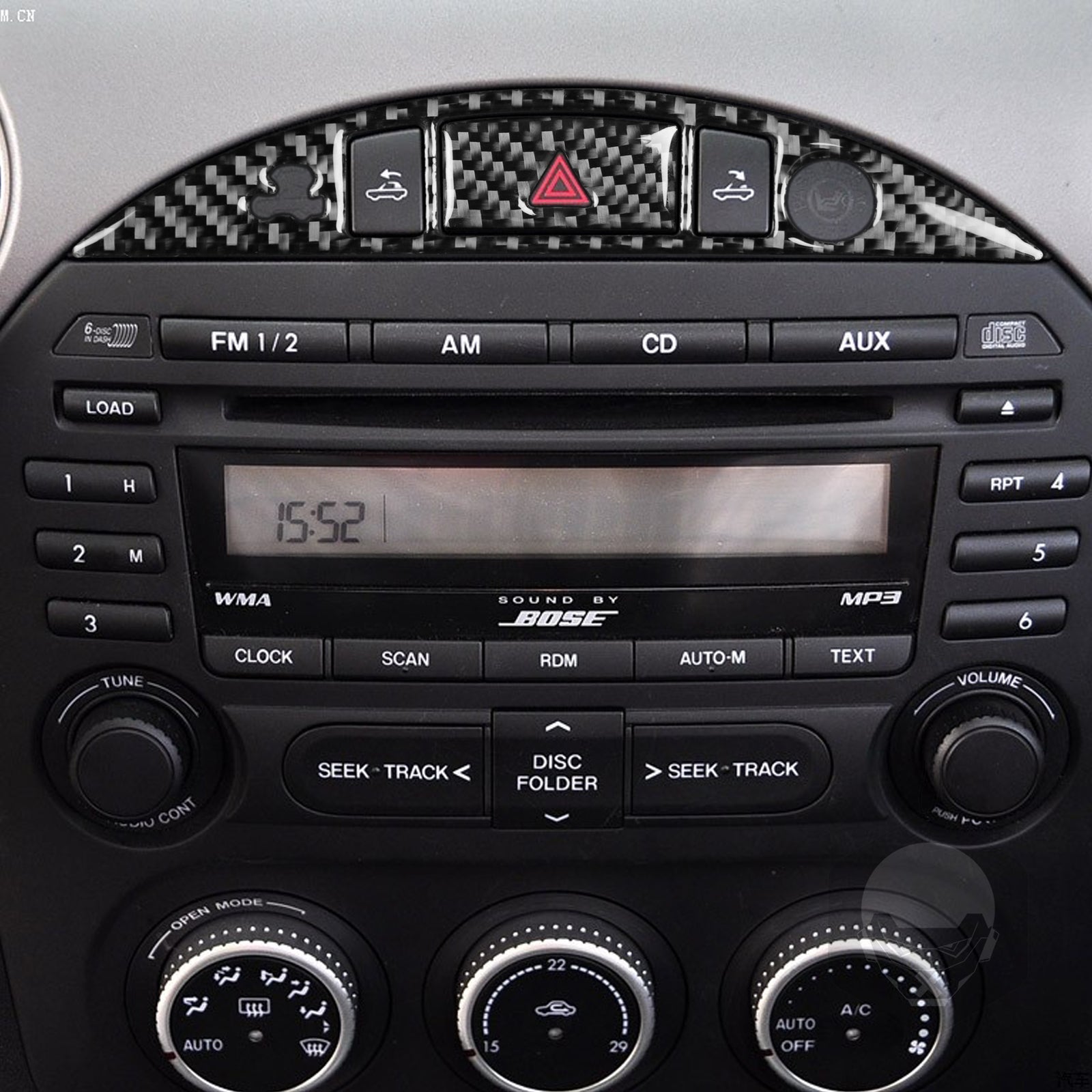 for Mazda MX-5 Miata 2009-2015 Carbon Fiber Emergency Light Button Panel Trim