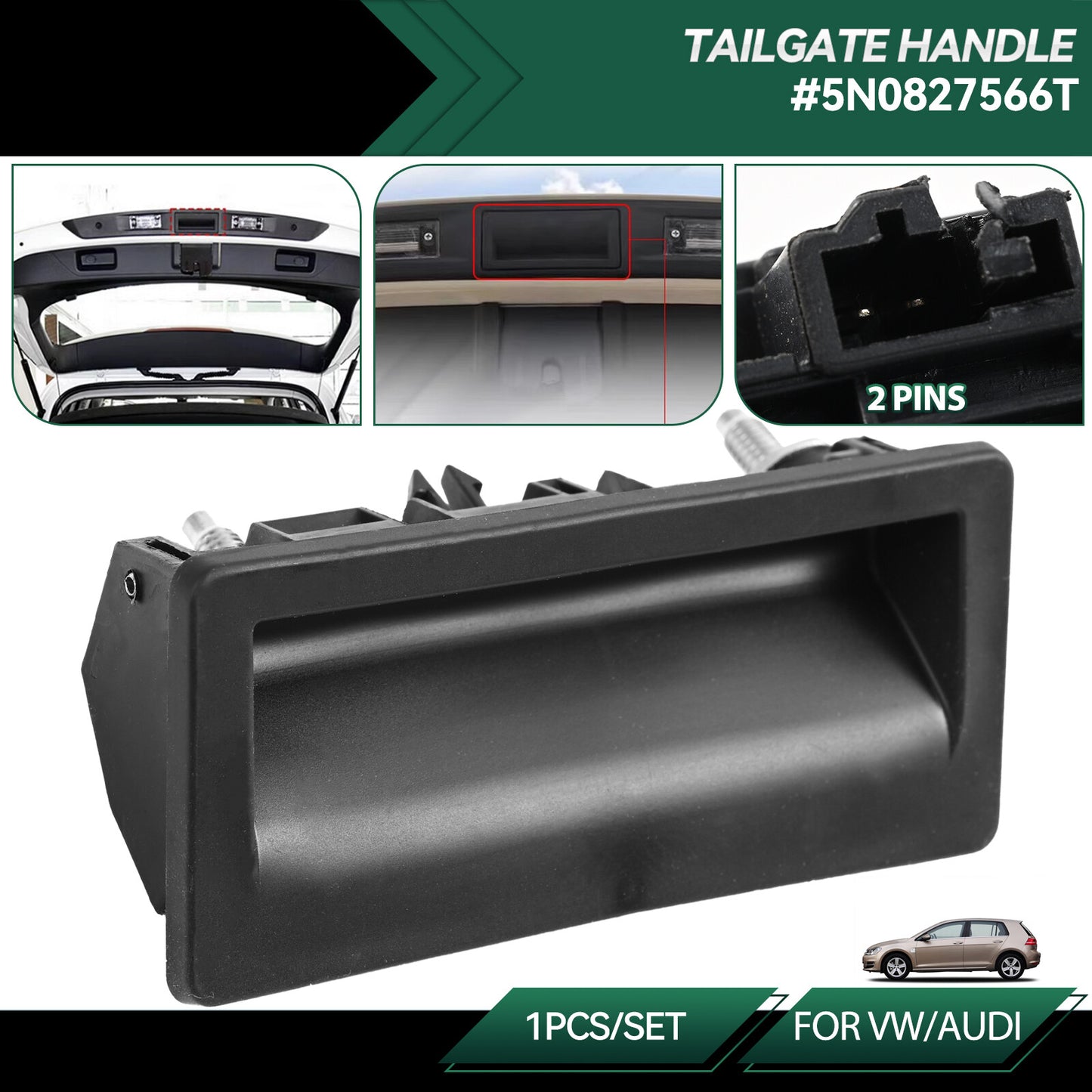Tailgate Boot Lid Handle Switch 5N0827566T for VW for Jetta for Passat for Tiguan for Audi A3 for A4 Q