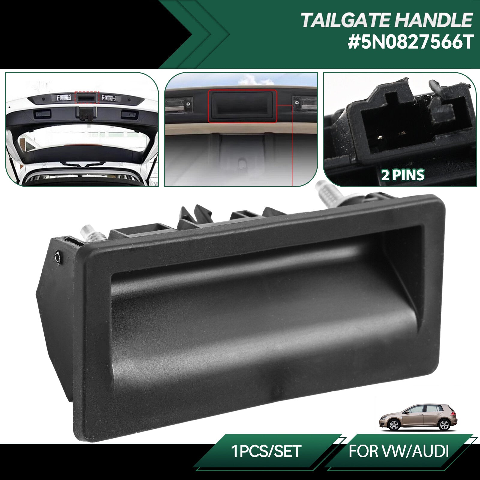 Tailgate Boot Lid Handle Switch 5N0827566T for VW for Jetta for Passat for Tiguan for Audi A3 for A4 Q