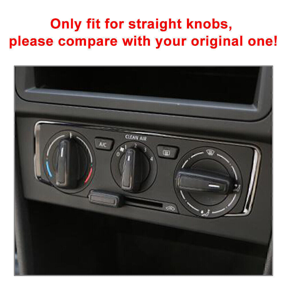 A/C Switch Knob Heater Climate Control Button Frame Cover Trim Fit for Mazda 2 3Pcs Q