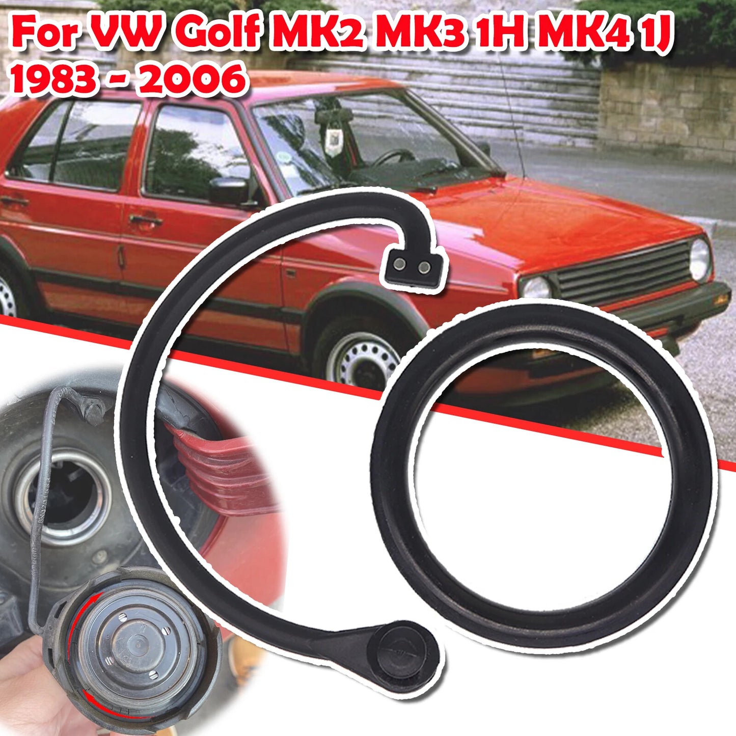 for VW for Golf MK2 MK3 MK4 Fuel Cap Seal  Retaining Band Tether Cord Strap Rubber