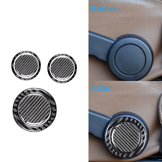 6Pcs Carbon Fiber Electric for Seat Adjust Cover Trim for Jeep for Wrangler JK 2011-2017