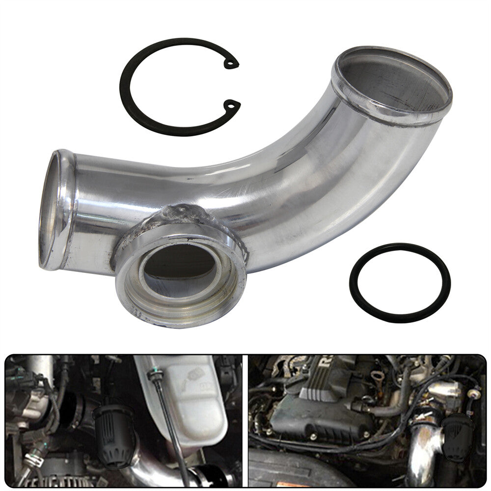 90 degree 60mm 2.36 SSQV SQV Blow Off Valve Adapter BOV Turbo Aluminum Pipe