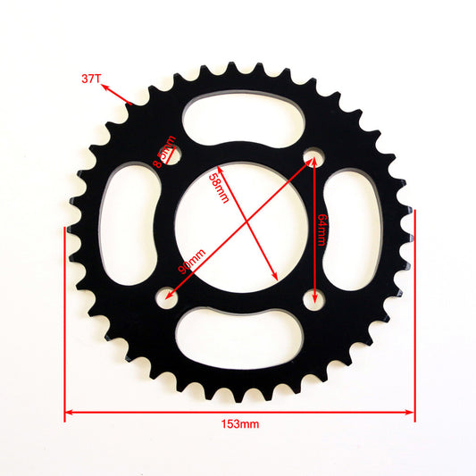 58mm 37T rear sprocket suitable for 420 chain grooves, off-road bikes, all-terrain vehicles, go-karts, 125cc, 140cc, 150cc...