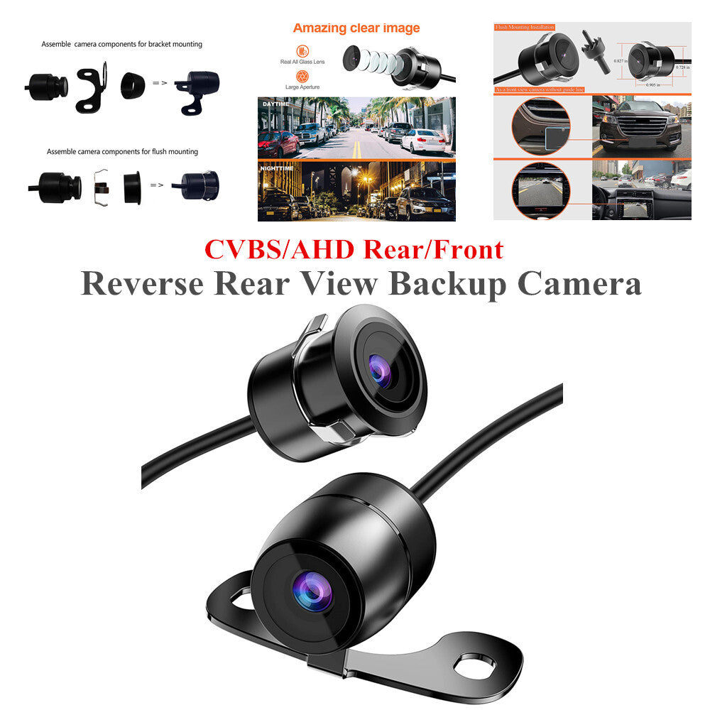 CVBS/AHD Rear/Front 12V Car Reverse Rear View Backup Camera Waterproof Durable v