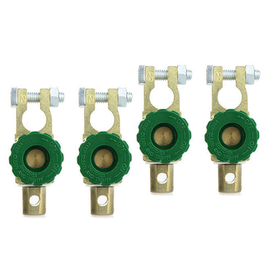 Battery Link Terminal Quick Cut-off Disconnect Master Kill Shut Switch Solid Kit v