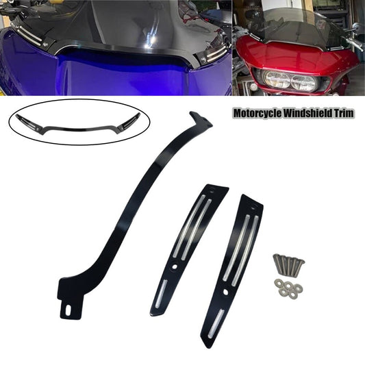 Motor Black Faring Windshield Trim for Harley Touring Road Glide FLTRX 2015-2022