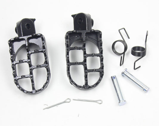 Black Foot Pegs For 1987-2013 for Kawasaki KLR 650 KLR650 Bikes Footrests Footpegs