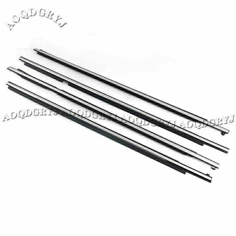 4x for Land Cruiser LC200 2008-2021 Quarter Door Belt W/ Chrome Moulding Strips